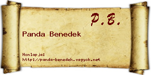 Panda Benedek névjegykártya